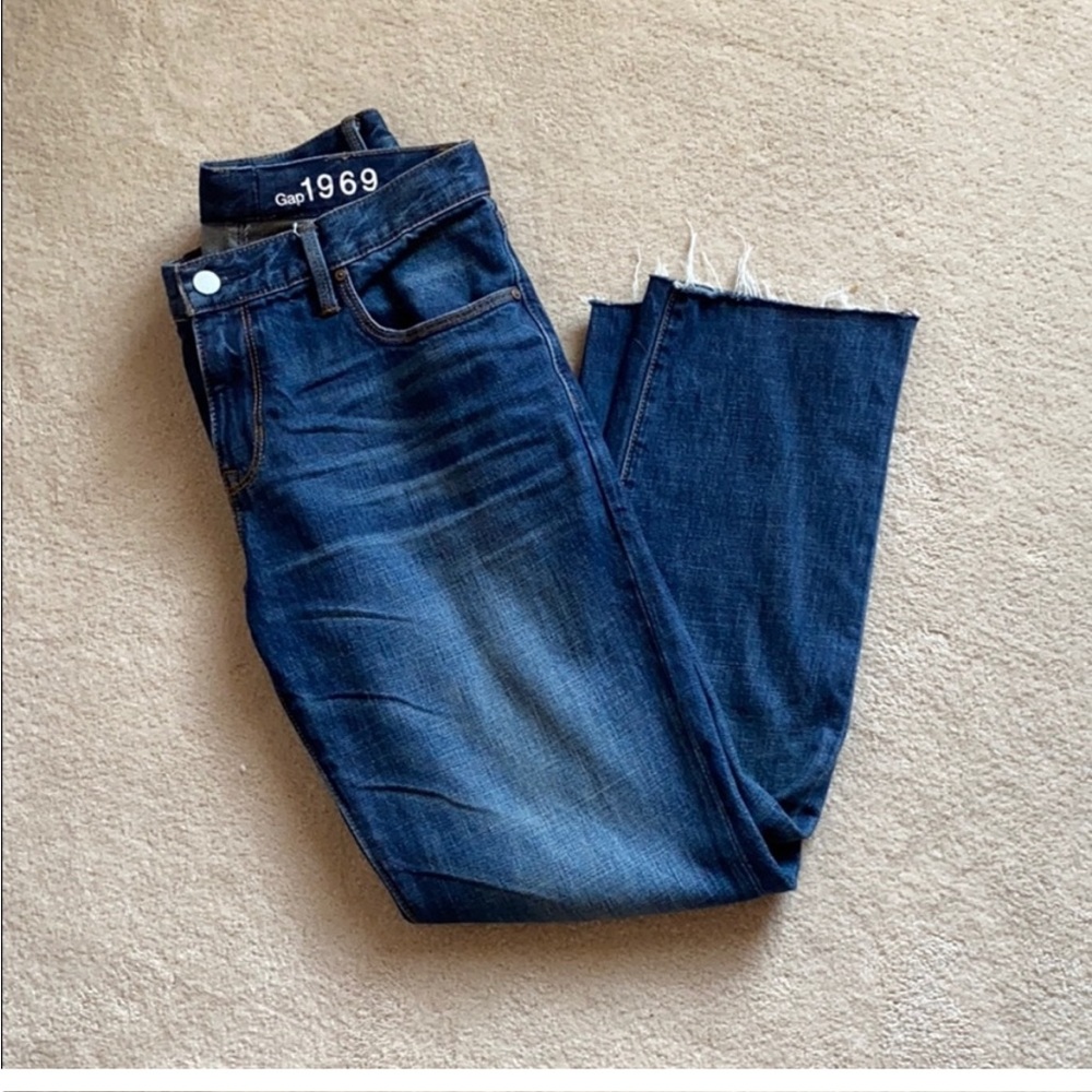GAP Boyfriend 1969 Raw Hem Denim Jeans